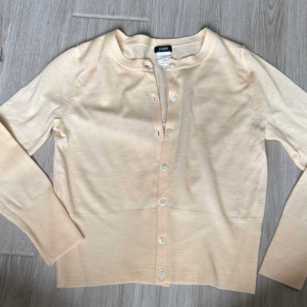 J. Crew Women's Beige Cardigan Sweater